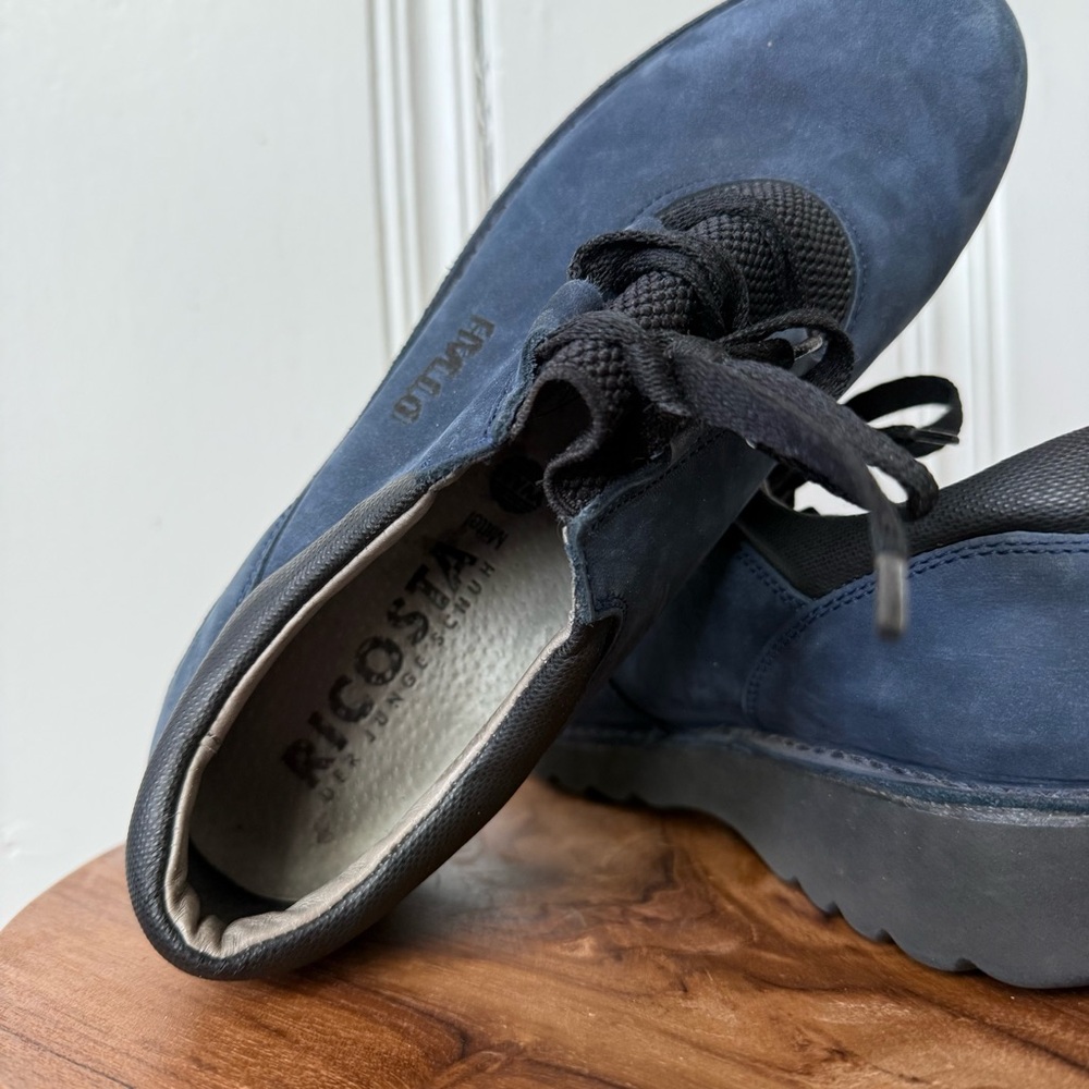 Ricosta Blue Suede Leather Lifestyle Sneakers Size 9.5 Women’s View 6